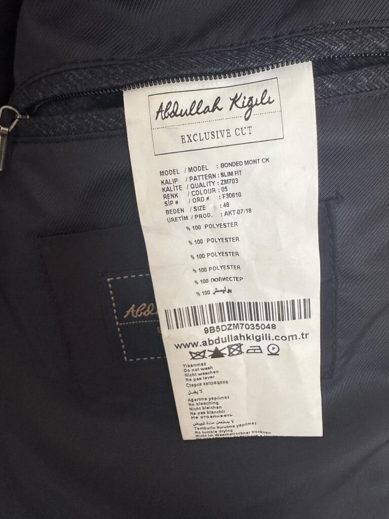 Abdullah Kiğılı Lacivert Mont Ceket 48 Beden - 6