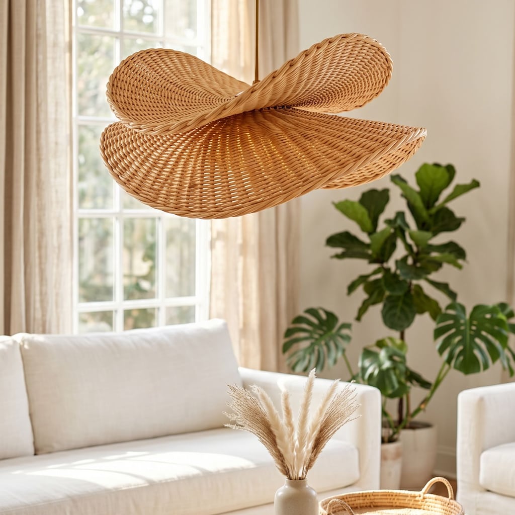 VIVIAN Rattan Avize 45-55 cm – Sıfır - 7