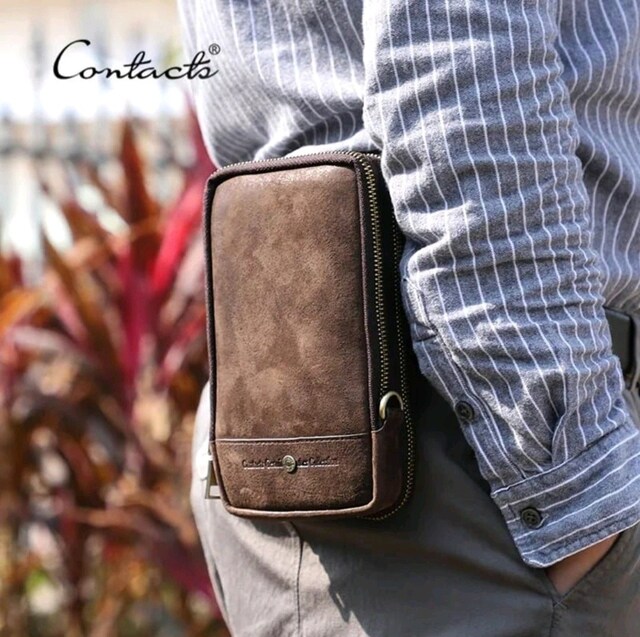 CONTACTS ORIGINAL LEATHER CROSS BELT BAG