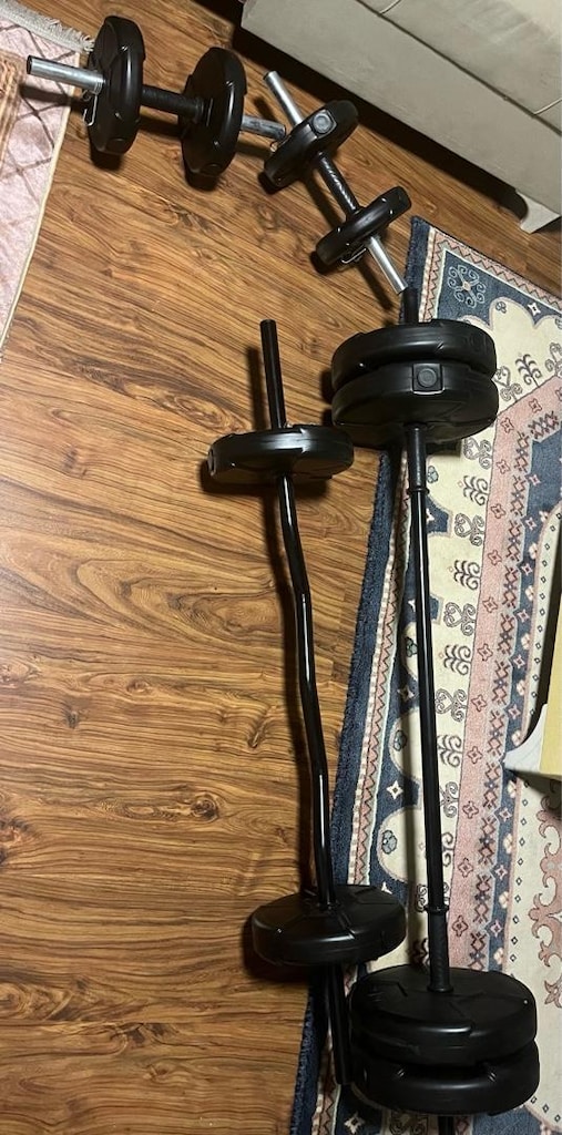 Dumbell Seti ve Z Barlı Halter Seti - 3