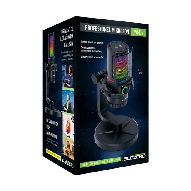 Subzero WM77 Profesyonel Podcast Vokal Kayıt Mikrofonu | USB