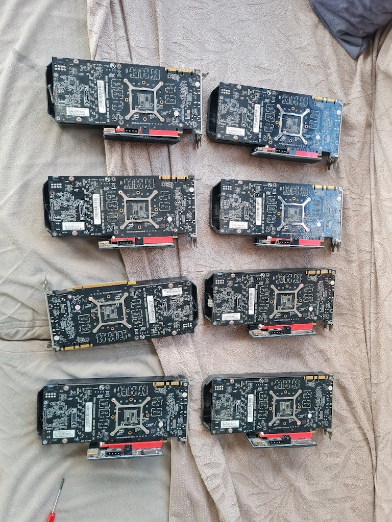 Mining Ekran Kartları 4GB BTC Mining kart 1650W Power DDR4 Ram Anakart - 2