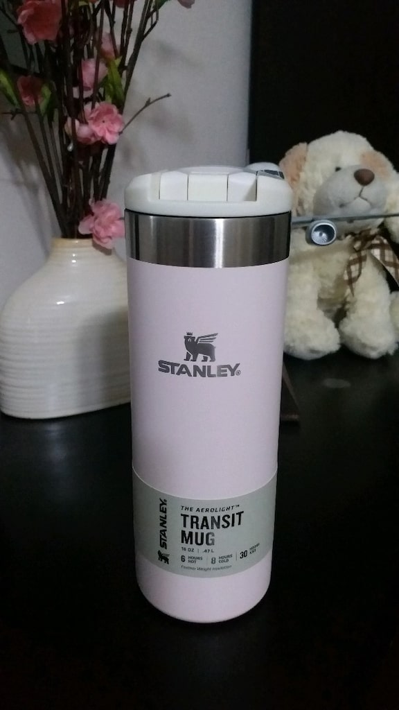 stanley aerolight termos bardak pembe kuvars 0.47