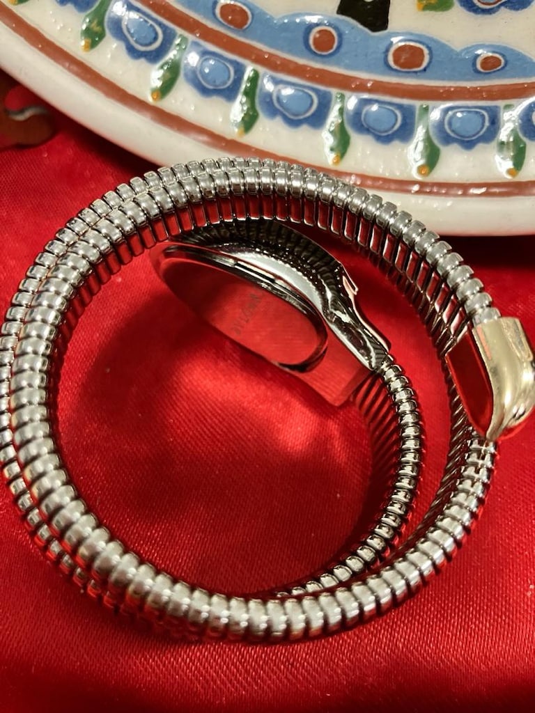 Bvlgari İki Renkli Metal yılan kordunlu kadın saat.. - 8