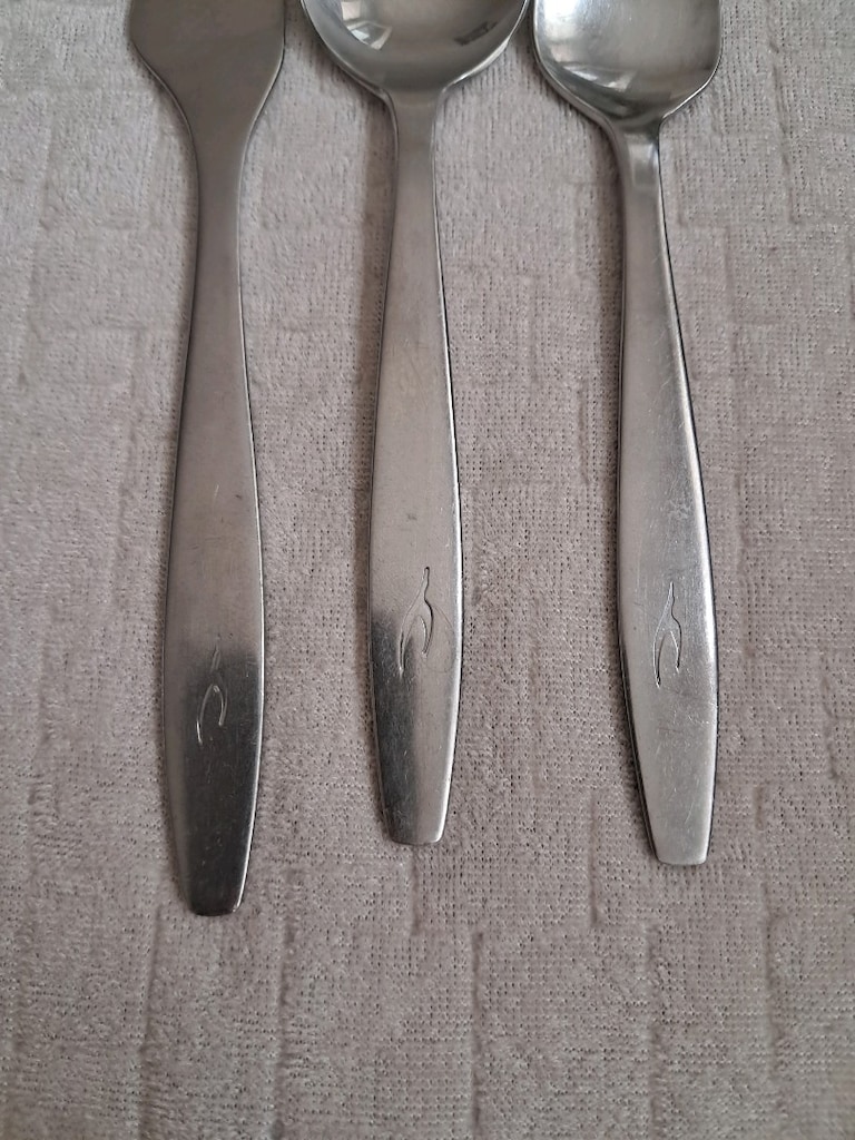 antika metal kaşık çatal bıçak seti - 2