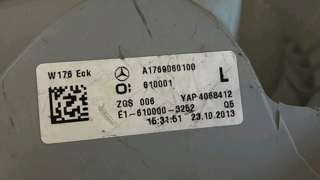 Mercedes w176 A SERISI sol stop - 6