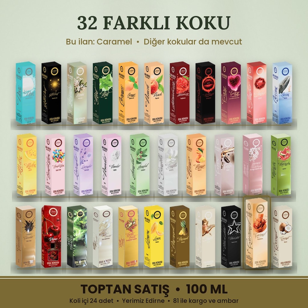 ÇİDO MİRİS CARAMEL ODA KOKUSU 100ML TOPTAN - 3