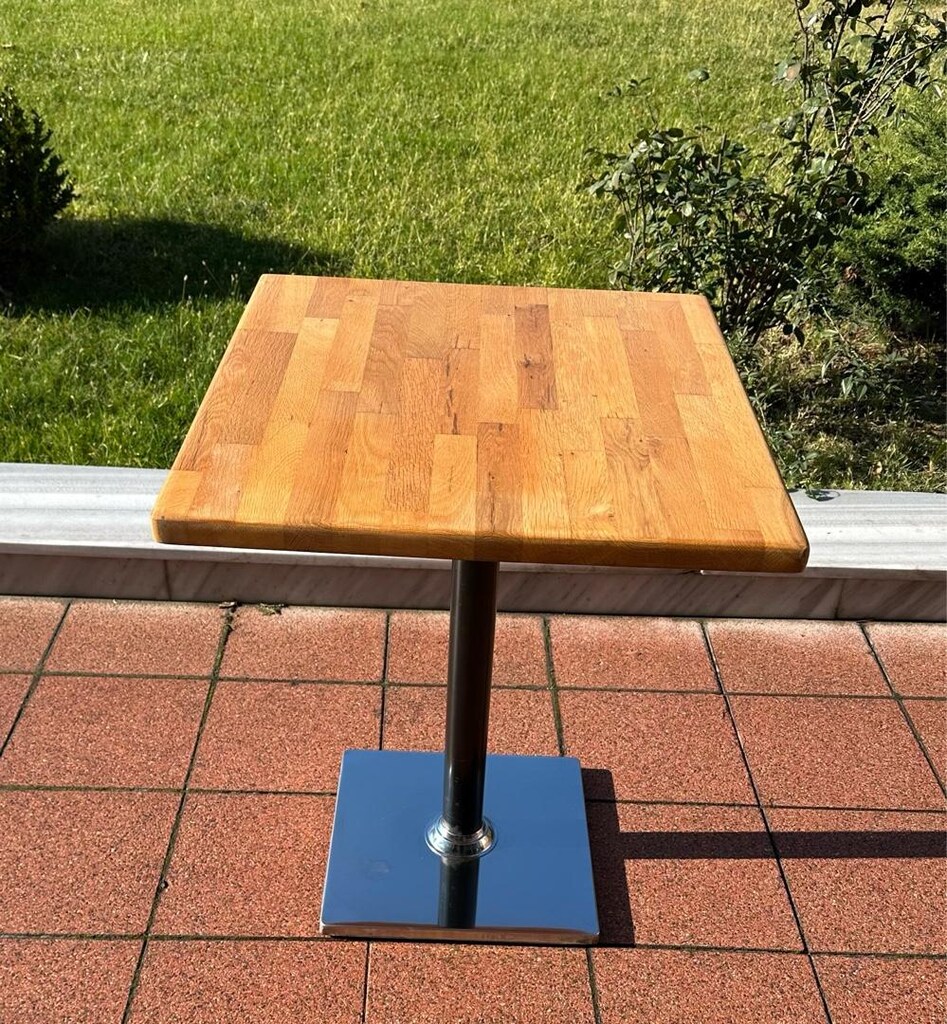 Ahşap Masa 60cmx70cm çam panelpan tablalı 38cmx38cm paslanmaz ayaklı - 2