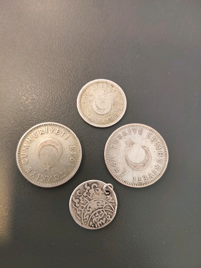 4 Adet Orijinal Gümüş Para Lotu (Cumhuriyet & Yemen) - 3
