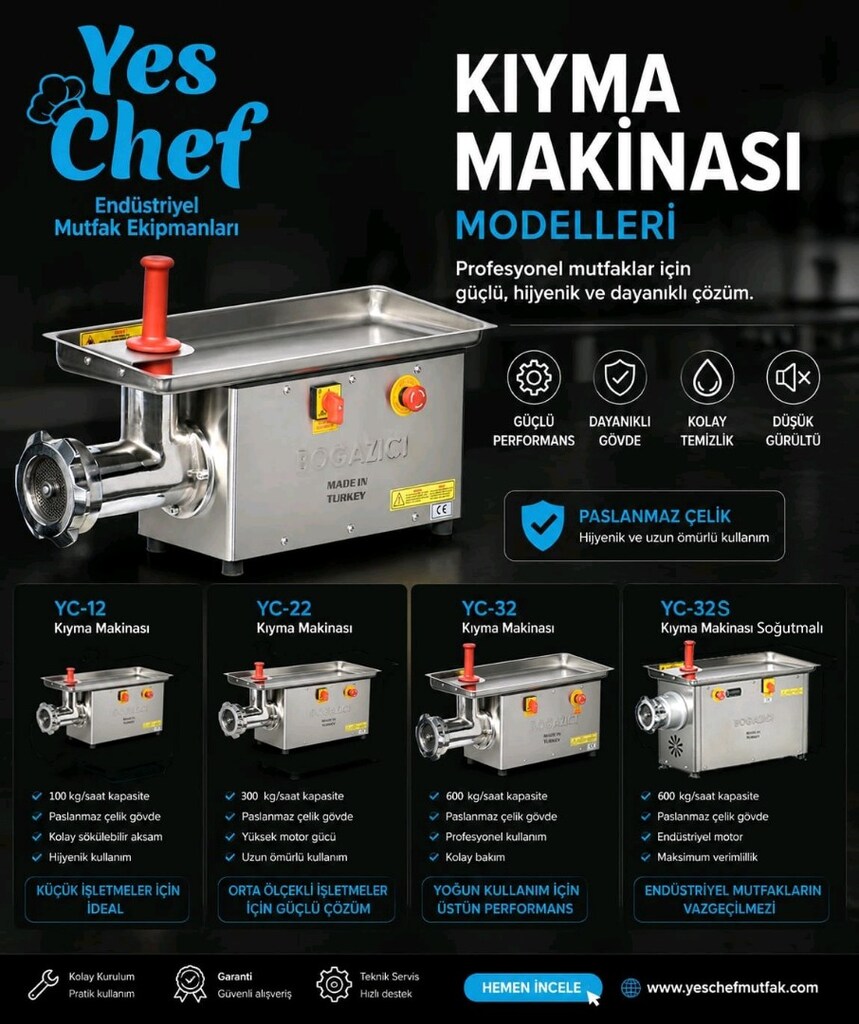 Kıyma Makinesi 22lik 220V Boğaziçi marka - 5