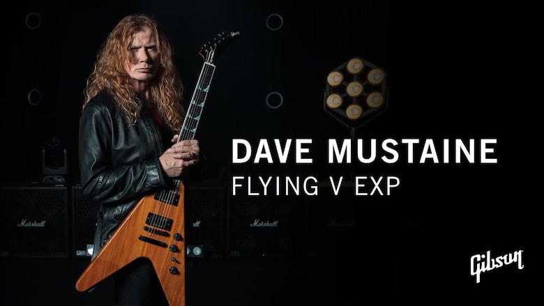 Gibson Dave Mustaine Flying V EXP Elektro Gitar (Antique Natural) USA - 7