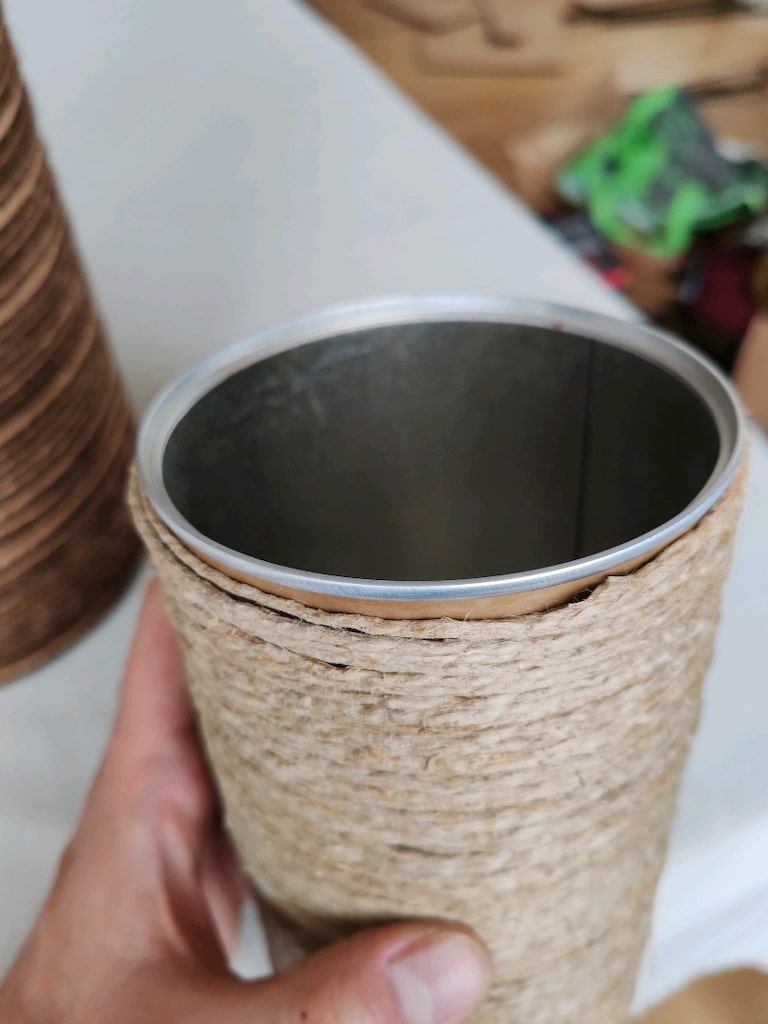 EL YAPIMI TENEKE METAL KUTU TÜRK KAHVESİ NESCAFE HASIR KAPLAMALI ÖZEL - 10