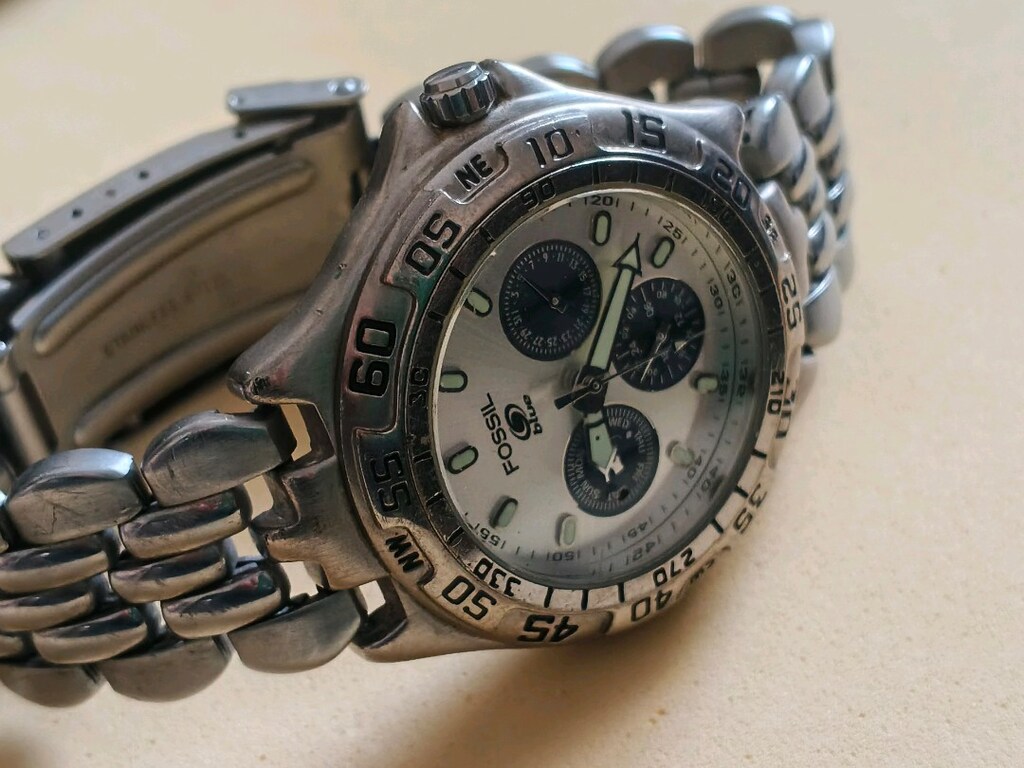 Sıfır gibi Orjinal Fossil çelik kol saat - 4