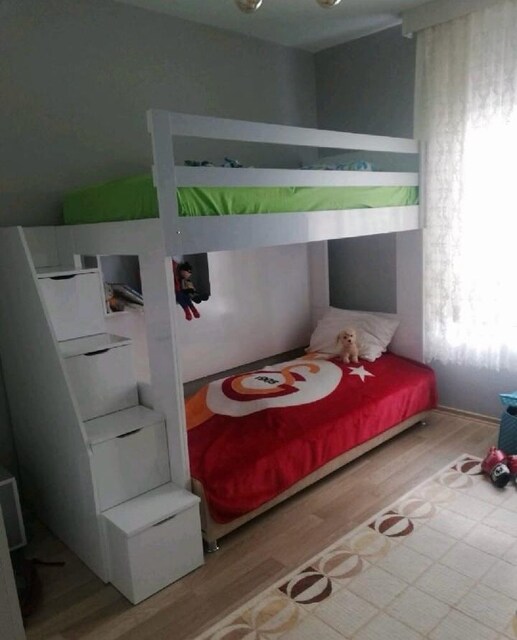 MDF 100*200 Özel yapım, Altı portatif çalışma masalı Ranza