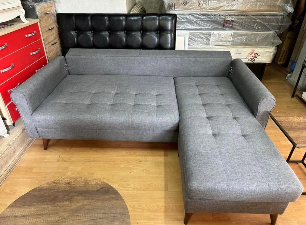 Sıfır.. Açilabilir Yataklı Milano L Köşe Koltuk Takımı - 6