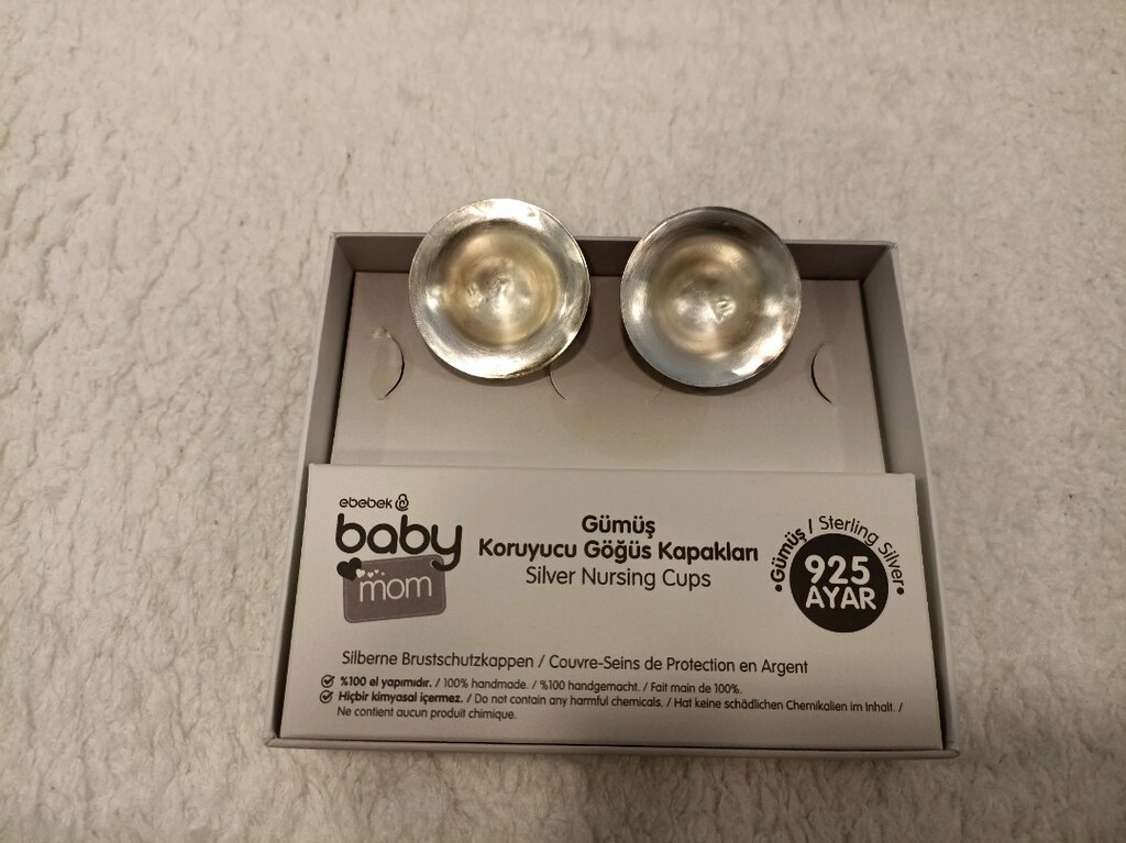 E bebek Bayb Mom Gümüş Koruyucu Göğüs Kapakları 925 Ayar - 3