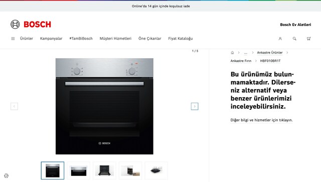 Bosch Ankastre Fırın HBF010BR0T- Az Kullanılmış Fırın