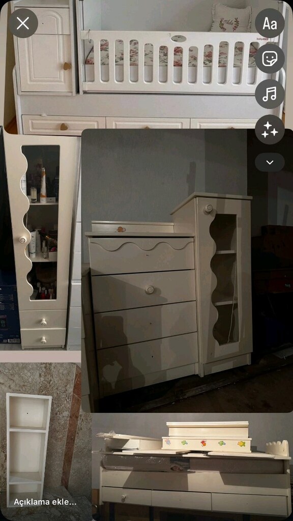 yatagi büyüyen bebek odasi cok parcali