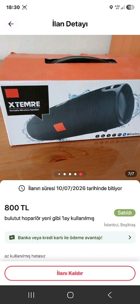 bulutut hoparlör yeni gibi 1ay kullanılmış - 3