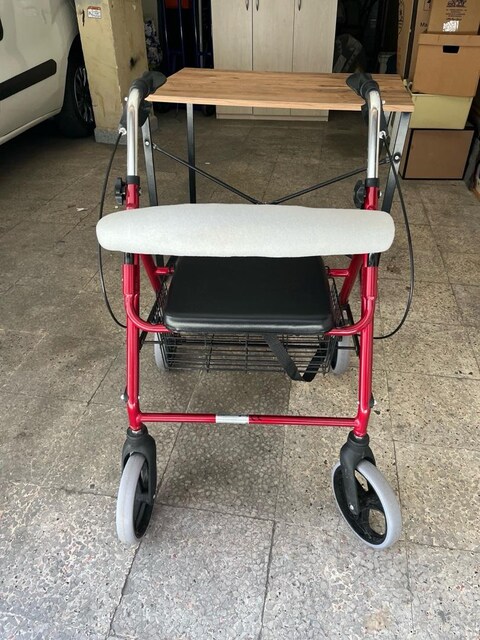 BGM walker oturaklı rolatör yürütec frenli oturaklı sepetli katlanır
