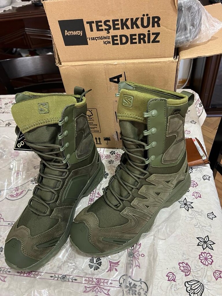 salomon uzun bot haki siyah bej renkler - 3