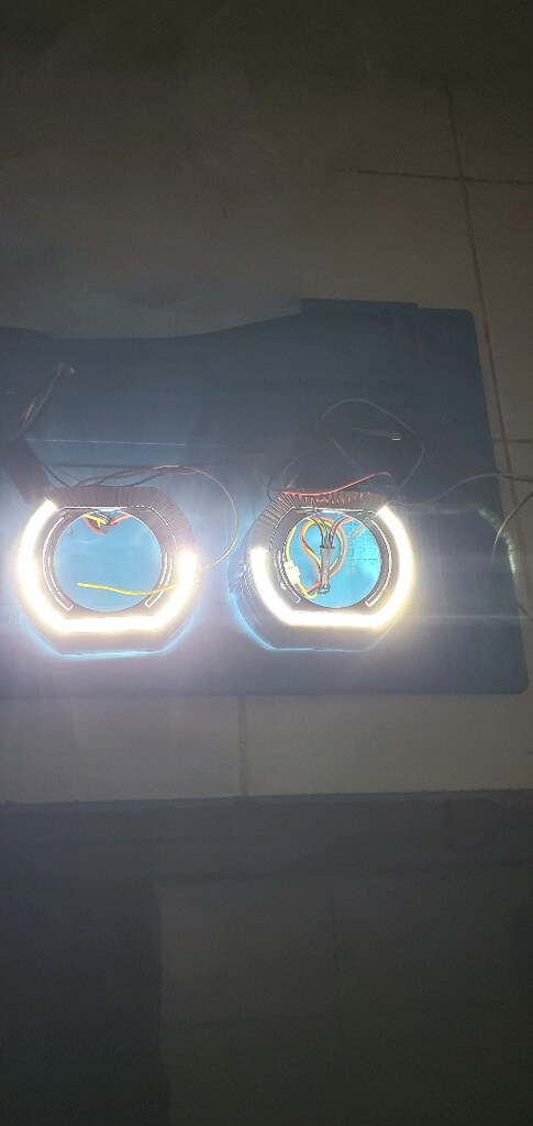 2.5 inç C led Angel mercek kapağı çift renk - 8