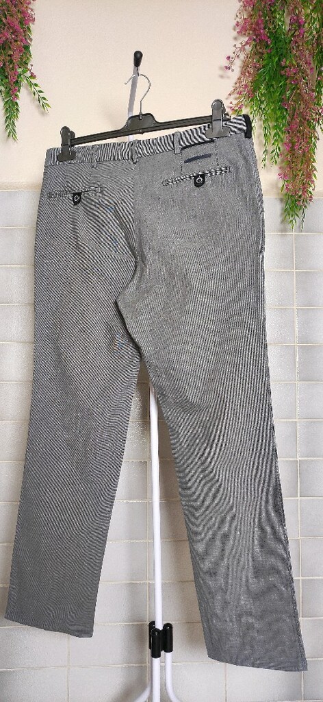 54 Beden Gri Regular Fit Pamuklu Pantolon - 5