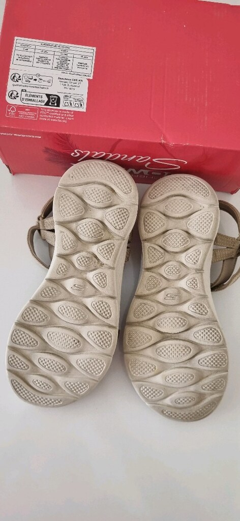 Skechers Go Walk Flex Kadın Bej Sandalet - 4