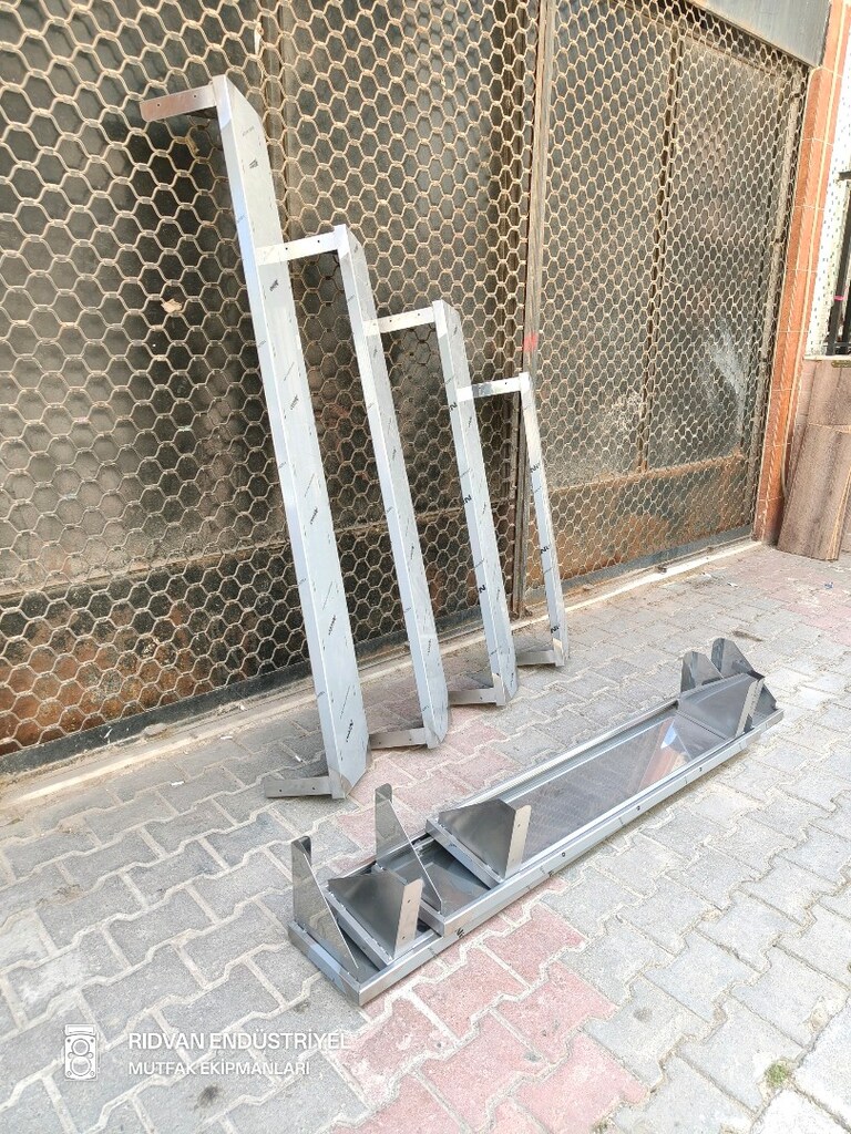 tek katlı duvar rafı krom duvar raf endüstriyel hazır mutfak duvar raf - 4