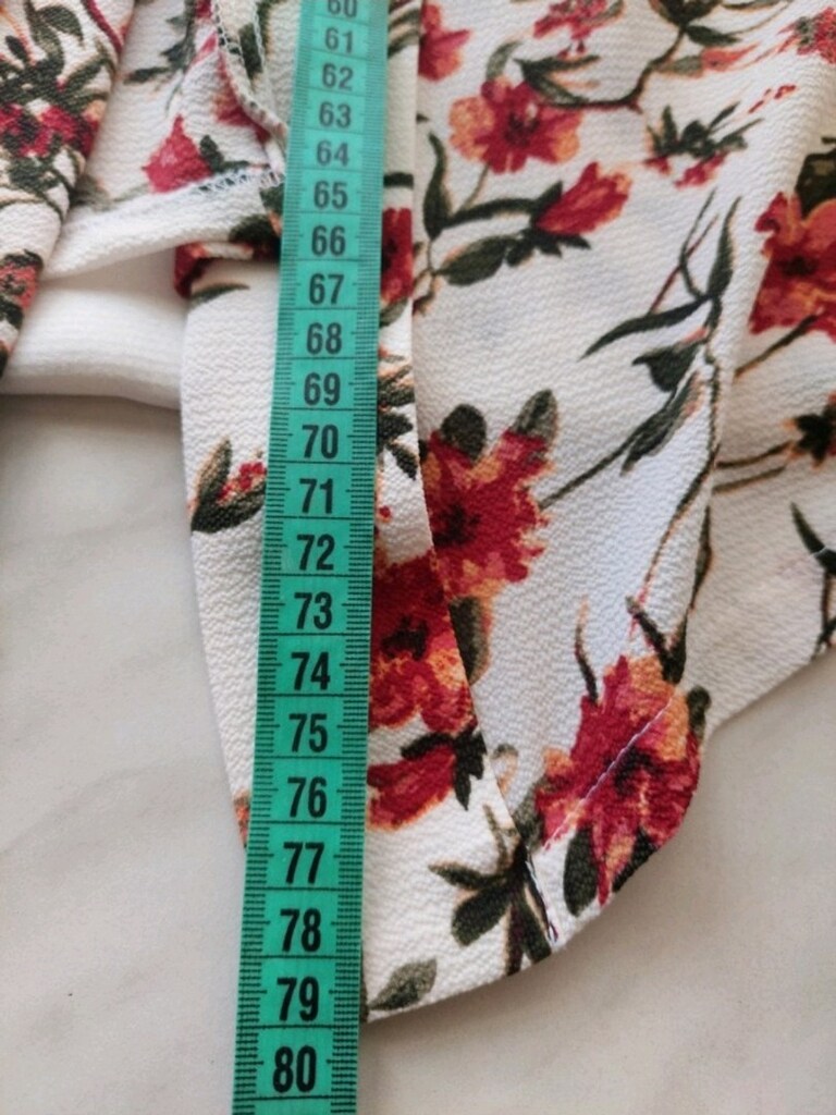 Kaside Çiçek Desenli Bohem Düğmesiz Kimono bluz - 8
