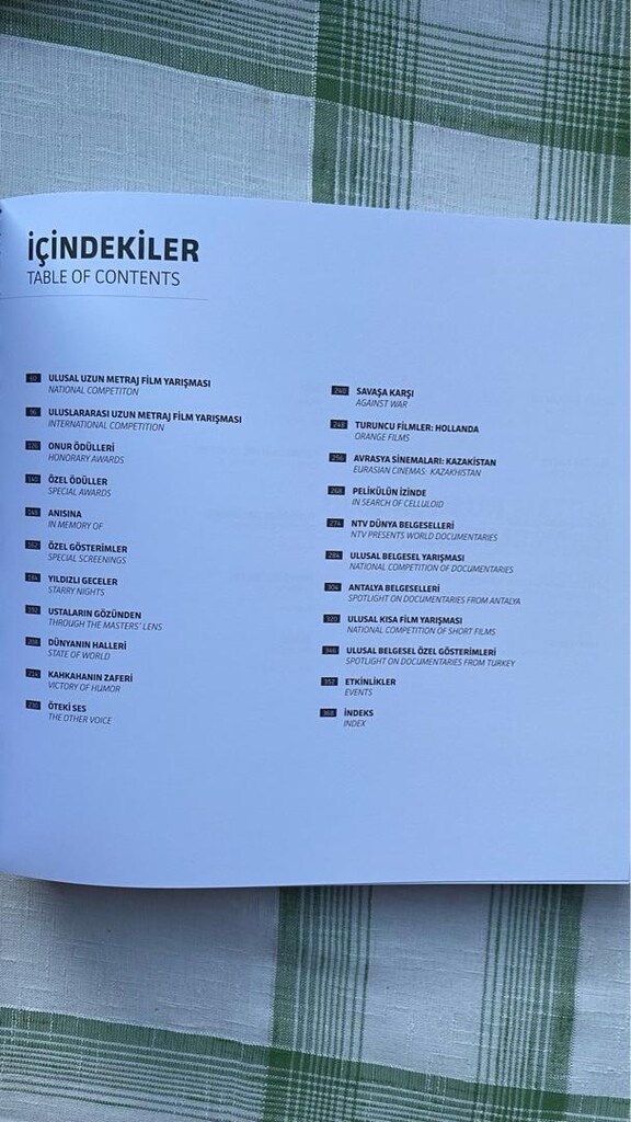 Antalya Altın Portakal Film Festivali Program Kitapçık 2010,2011,2012 - 15