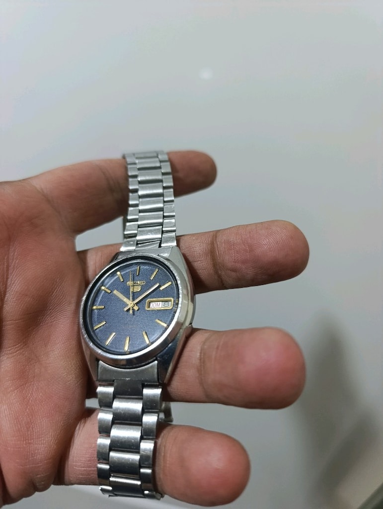 seiko5 otomatik lacivert kadran - 7