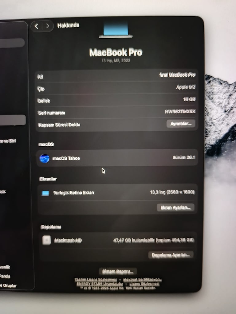 MacBook Pro M2 - 16GB RAM / 512GB SSD - %98 Pil / Sıfır Neyse Odur - 4