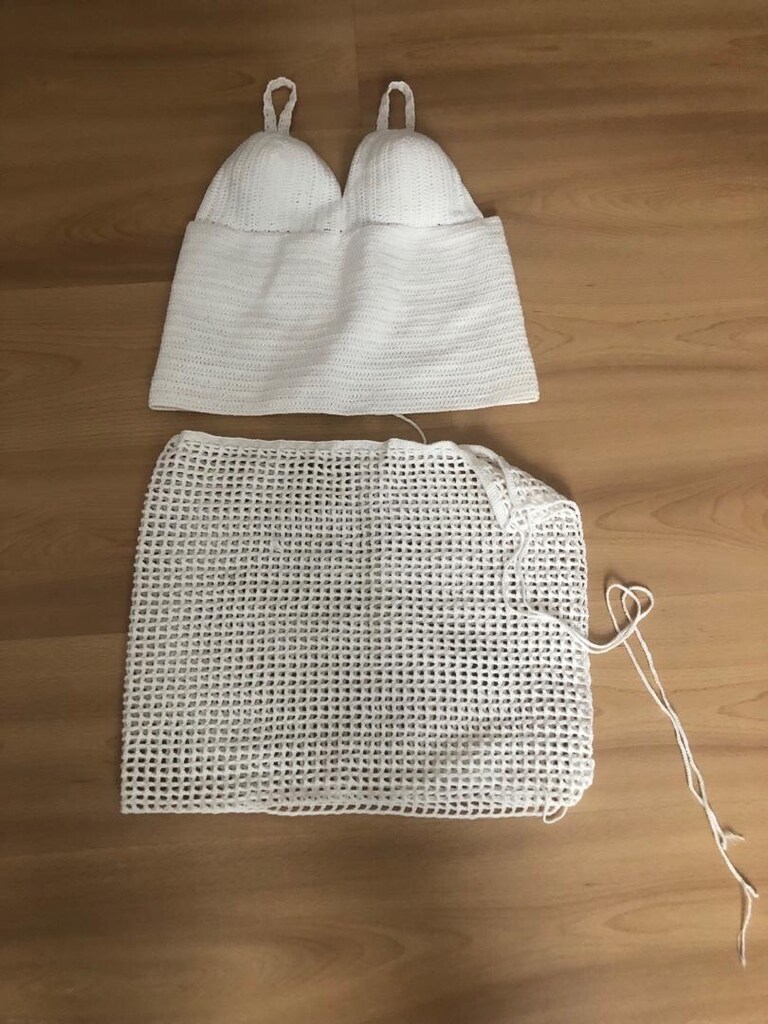 crop top pareo takım