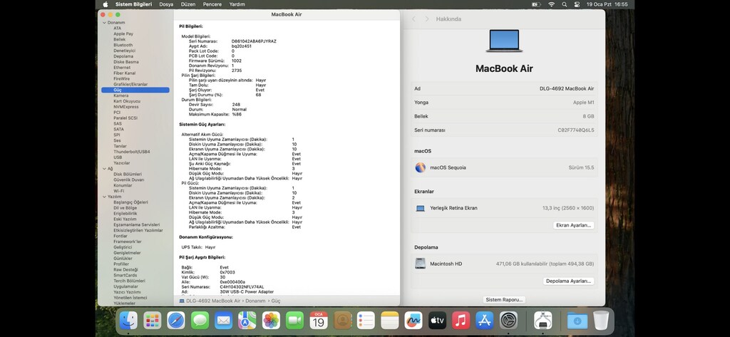 Apple MacBook Air M1 8GB RAM 512GB SSD 13” Dizüstü Bilgisayar - 5