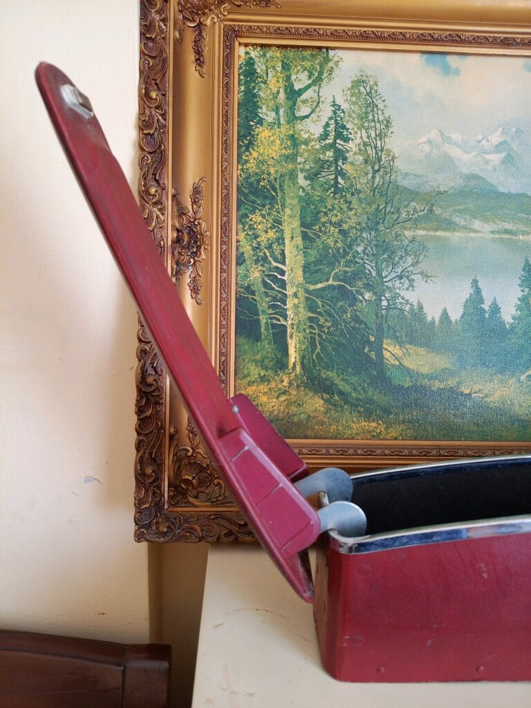 Vintage Deri Ekmek Kutusu / Depolama Kutusu - 2