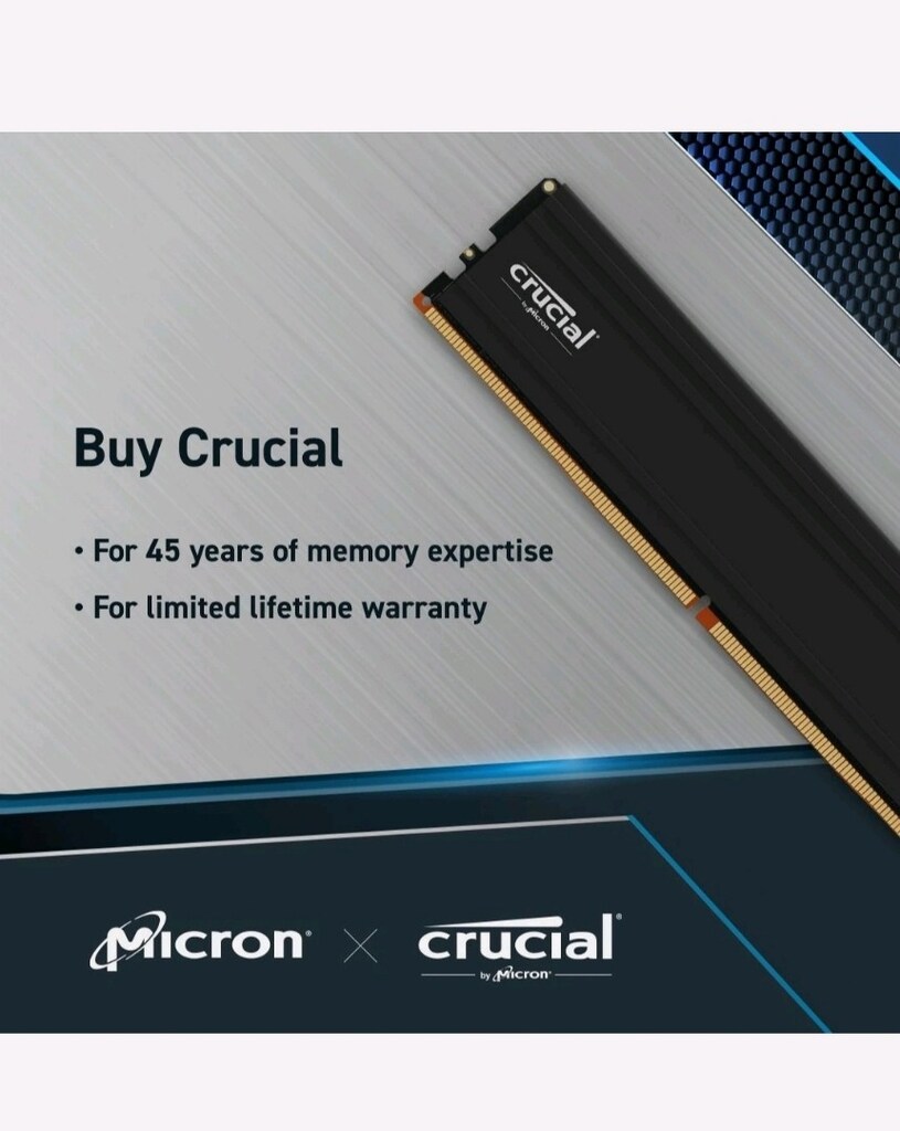 Crucial Pro 48GB DDR5-5600 MHz RAM SIFIR - 6