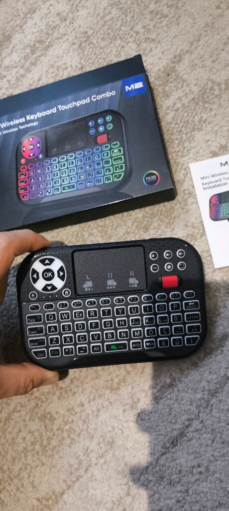 M2 Mini Wireless Keyboard Touchpad Combo (Çift Modlu Kablosuz Mini Kla - 2