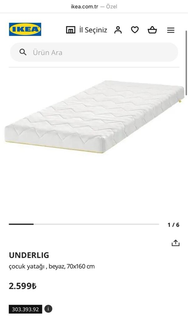 ikea singlar 70x160 kayın agacı karyola - 2