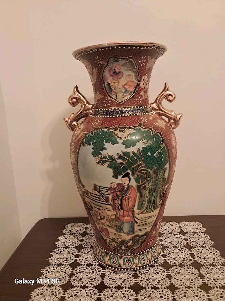 Çini el boyaması vazo - 4