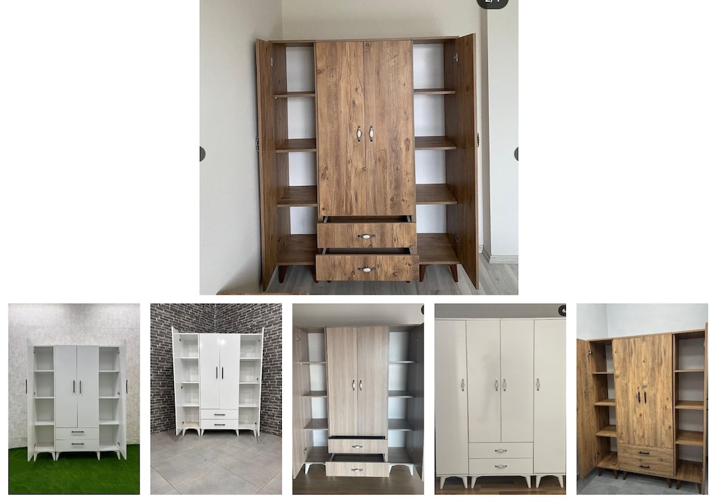 4 kapaklı elbise dolabı fdkghkppbw - 6