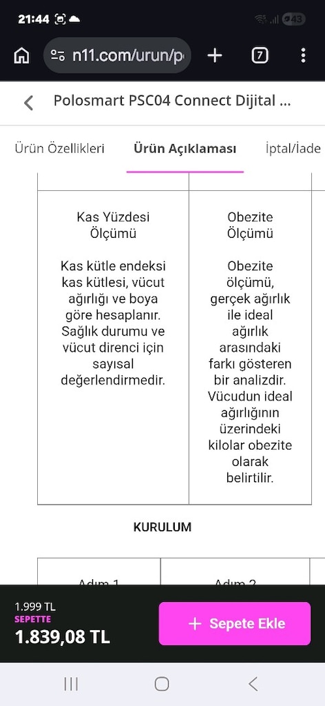sıfır Bluetoothlu baskül - 8