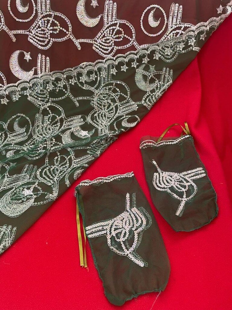 Kına Asker Uğurlama Başörtüsü Eşarbı Yeşil - 3