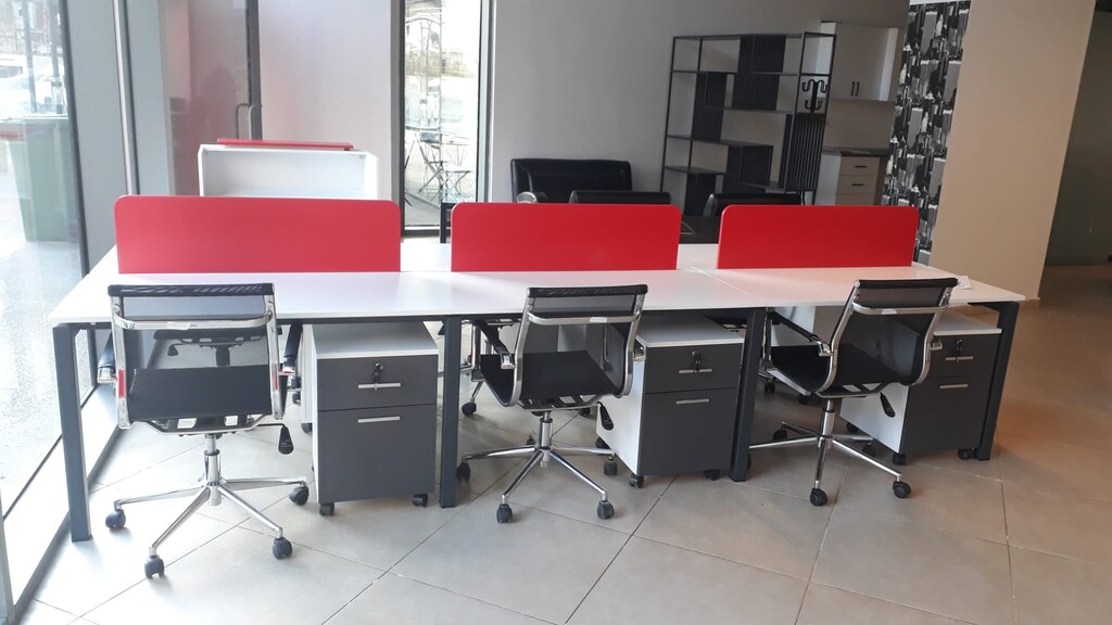 6 KİŞİLİK ÇOKLU ÇALIŞMA MASASI *OFİS WORKSTATION * ARAL OFİS - 12