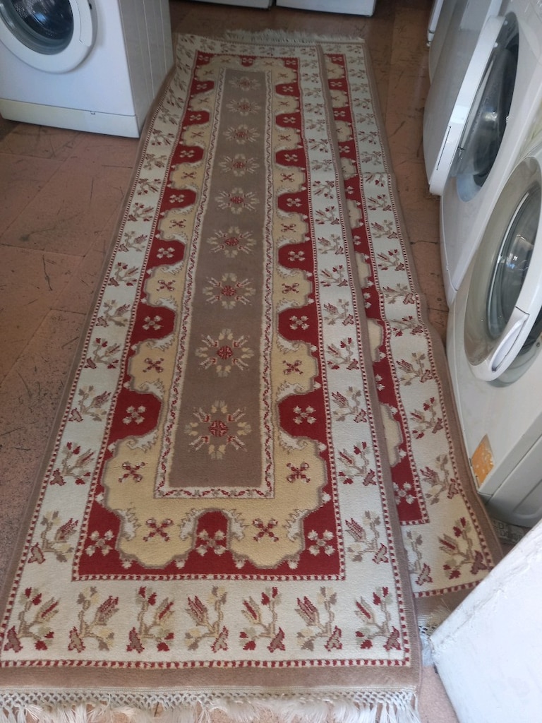 2 adet aynı ölçüde yün yolluk 3 metreye 80 cm Makine yün yolluk ATAŞEH - 2