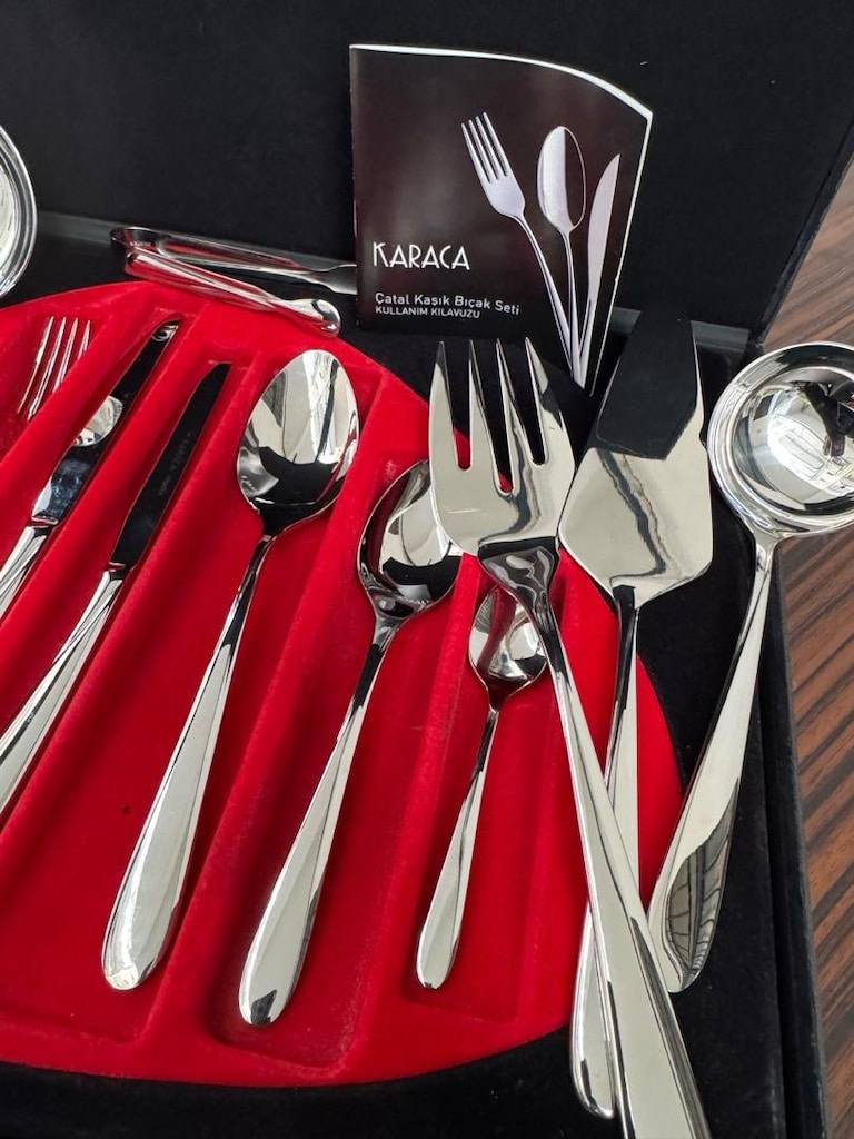 SIFIR KARACA ELEGANCE 77 PARÇA 10 KİŞİLİK ÇATAL BIÇAK TAKIMI - 3