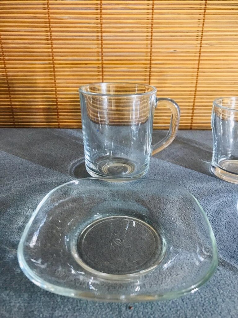 2 Adet Çay Bardağı-2 Adet Bardak Altlığı - 3