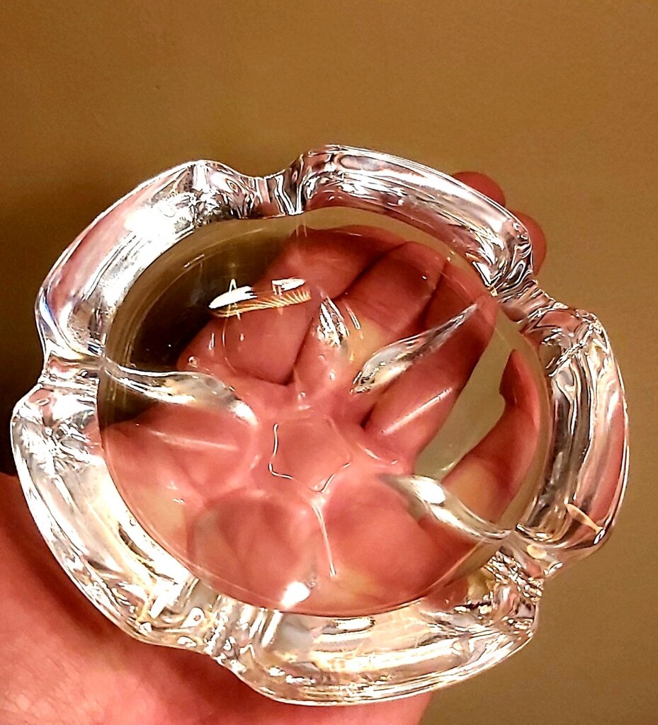 REAL CRYSTAL VINTAGE LUXURY ASHTRAY D E C O R - 4