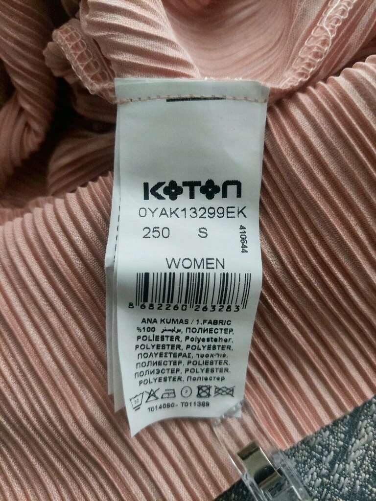 KOTON mini pileli metalik gül kurusu bluz - 10