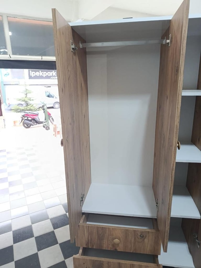 SIFIR 3 KAPAKLI YENİ BOHEM MODEL ELBİSE DOLABI KURULUM NAKLİYE DAHİL - 7